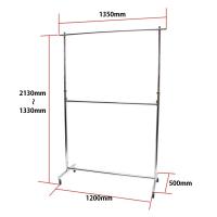 2段ハンガーラック(W1200)