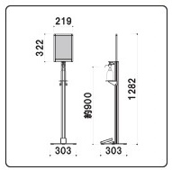 ペダル式消毒液スタンド