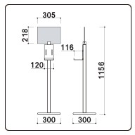 消毒液ポールスタンド
